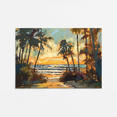 «Sunset Trail to Shore», impression roulée
