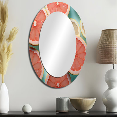 Grapefruit Gradient - Miroir mural ovale traditionnel