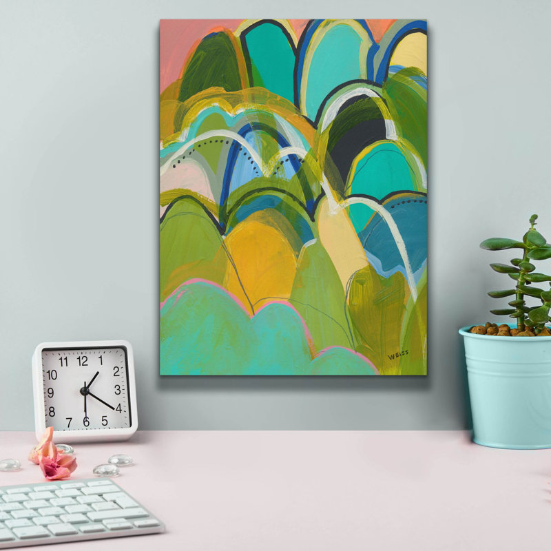 «Break On Through No. 1» par Jan Weiss, art mural sur toile, H 16 po x l 12 po x P 0,75 po