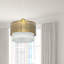 Luminaire suspendu suspendu 11 pièces de 11,125 po or et blanc