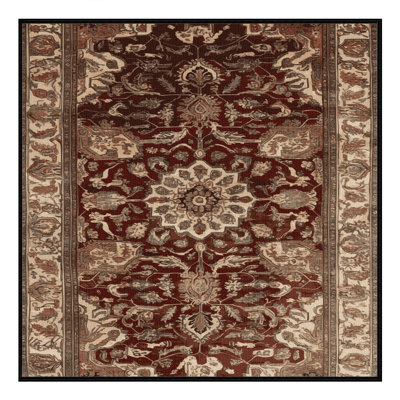 Machine Washable Persian Brown Area Rug
