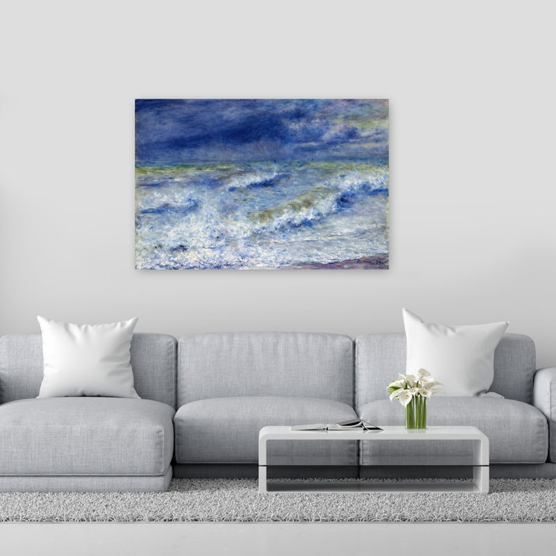 La Vague 1879 Classic Contemporary Coastal Wall Art Print by Pierre-Auguste Renoir - Wrapped Canvas Print