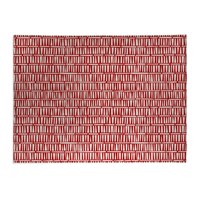 Tapis de cuisine Heritage Haven, Rectangulaire 2 pi x 3 pi, Rouge canneberge