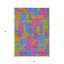 Tapis extérieur lavable abstrait mauve rose et bleu 5 pi x 8 pi