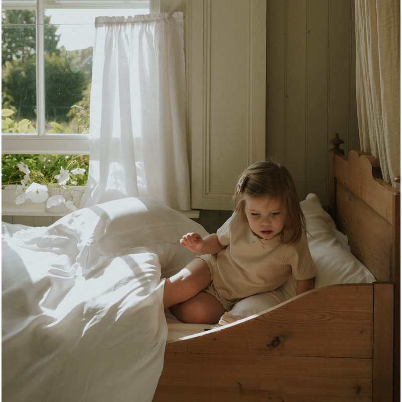 Couette festonnée pour tout-petits Starlight, blanc