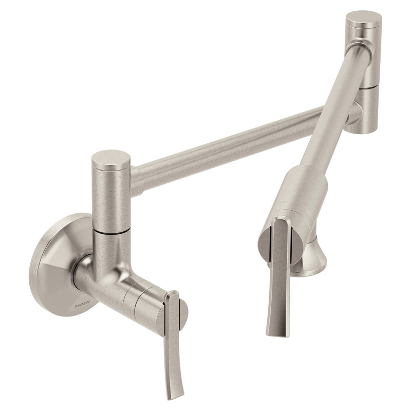 Spot resist stainless two-handle kitchen faucet, Stainless Steel