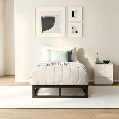 Sommier simple 5 po TG, sommier en métal robuste, capacité de 2 200 lb, profil bas, silencieux, assemblage facile avec housse en tissu