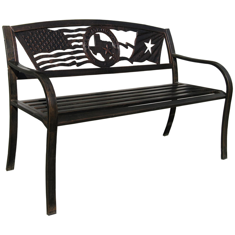 Banc de jardin Mikel Flags Over Texas