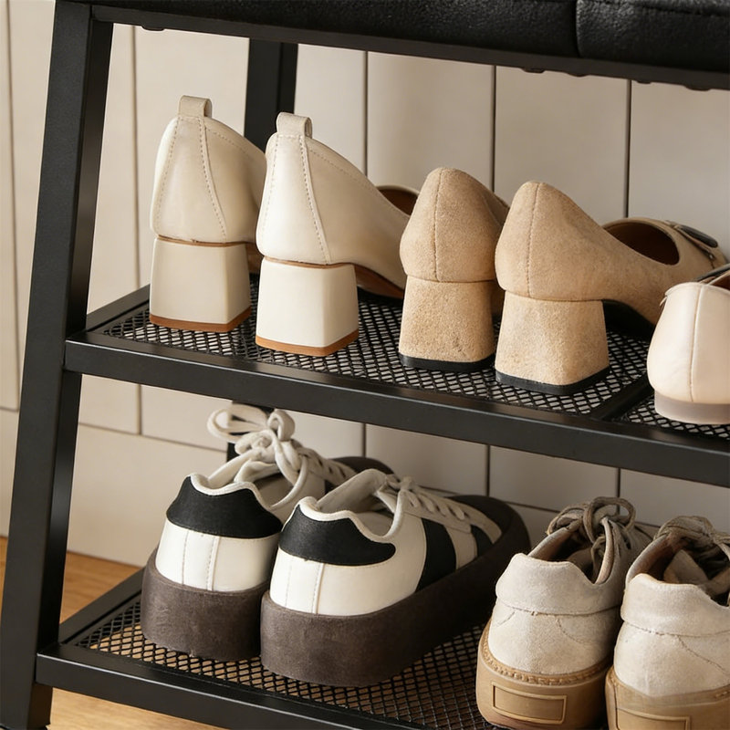 Premium Wooden Shoe Cabinet For Home, Black