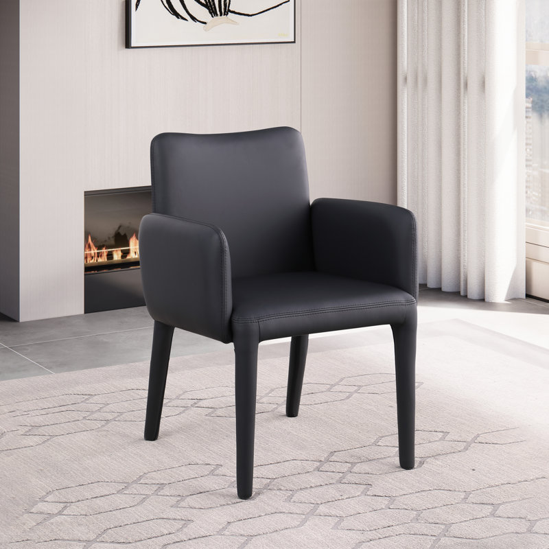 Pelle de 25 po de largeur, Cuir végétalien noir