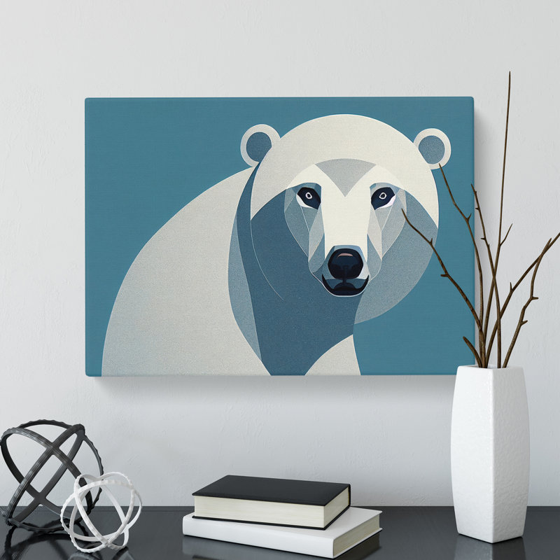 An Awesome Polar Bear - Wrapped Canvas, 50cm H x 76cm W x 3cm D