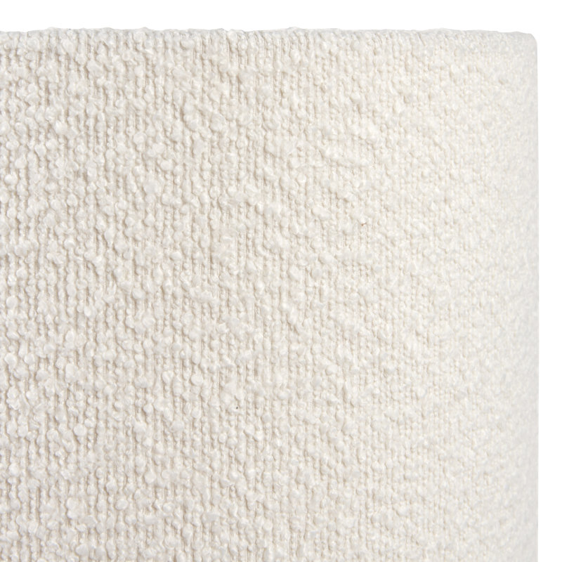 Drum Boucle Lamp Shade, 23cm H x 35cm W x 35cm D, White