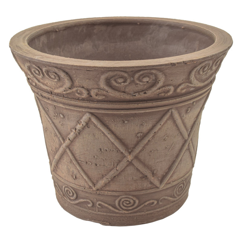 Pot à fleurs en plastique Kennedy, Taupe