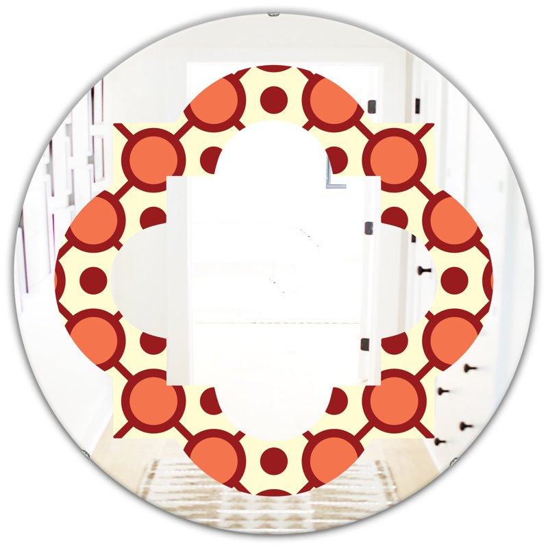Miroir mural sans cadre Quatrefoil, H 23,6 po x l 23,6 po, Quadrilobe géométrique