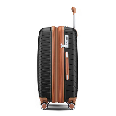Ensembles de valises 4 pièces (14/20/24/28), valise légère extensible avec 4 roues pivotantes doubles à 360 degrés pour matériaux de transport