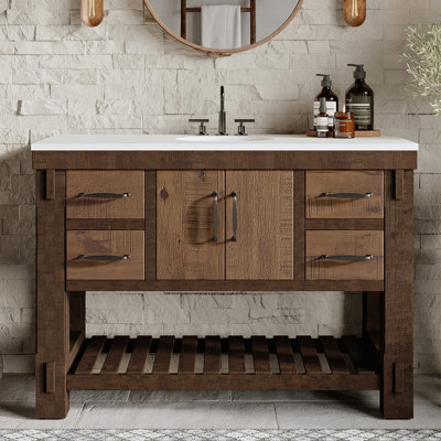 Bromley 48" Single Bathroom Vanity with Quartz Top