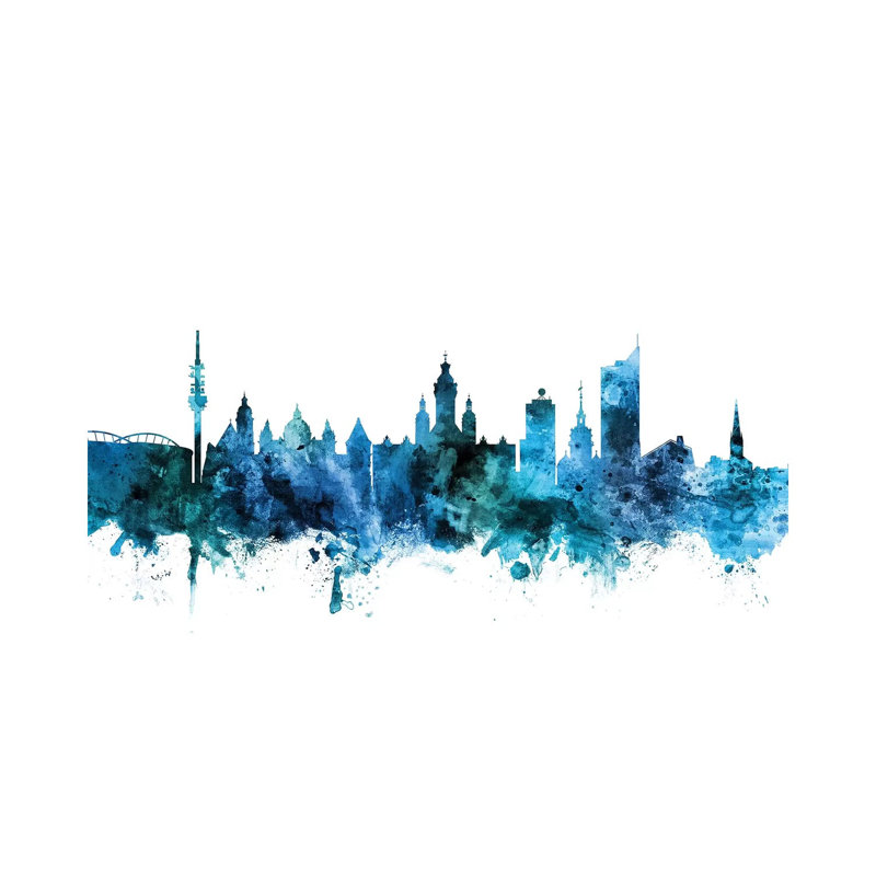 Leipzig, Germany Skyline by Michael Tompsett - Wrapped Canvas Gallery-Wrapped Canvas Giclée, 30.48 cm H x 45.72 cm W