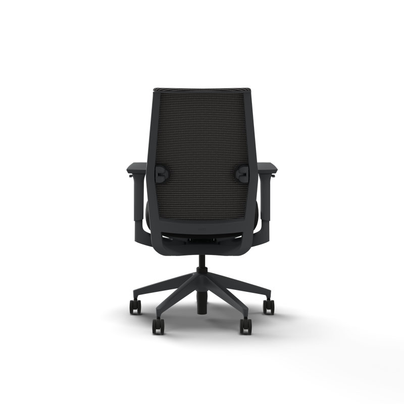 HON Cipher Mesh Ergonomic Office Chair, Charcoal Frame, Black, Black/Black Mesh, Charcoal