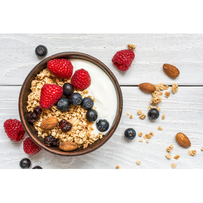 «Bowl of Oat Granola» - Photographie sur toile tendue