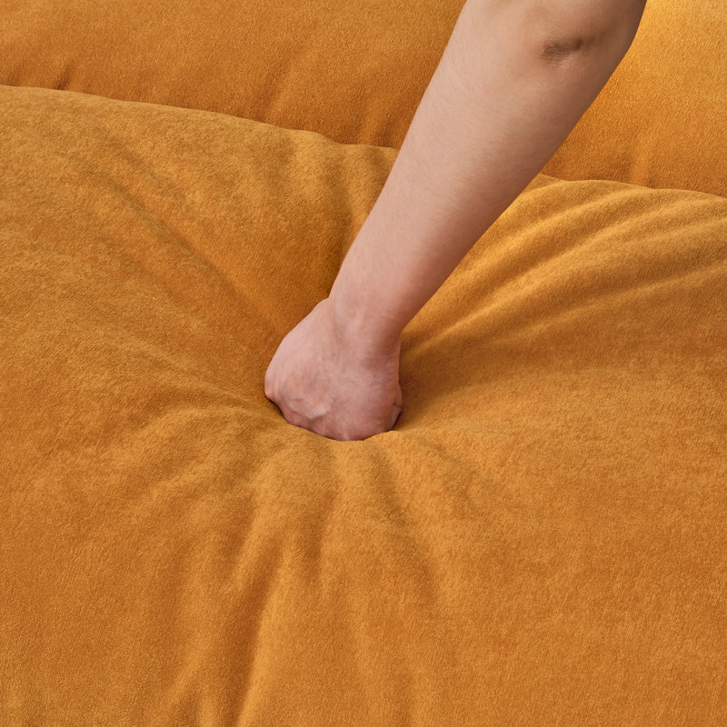 Canapé modulaire combiné, canapé Cloud confortable, canapé combiné de style repose-pieds, canapé en chenille, canapé à assise profonde avec coussins (en forme de L de 110 pouces)