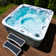 Bueno Spa Jersey 6 - Person 46 - Jet Acrylic Square Standard Hot Tub with Ozonator and Cover in White