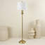 Lampe sur pied contemporaine avec ampoule à DEL, lumière sur pied de 61 pouces au fini doré pour le salon, la chambre à coucher ou le bureau