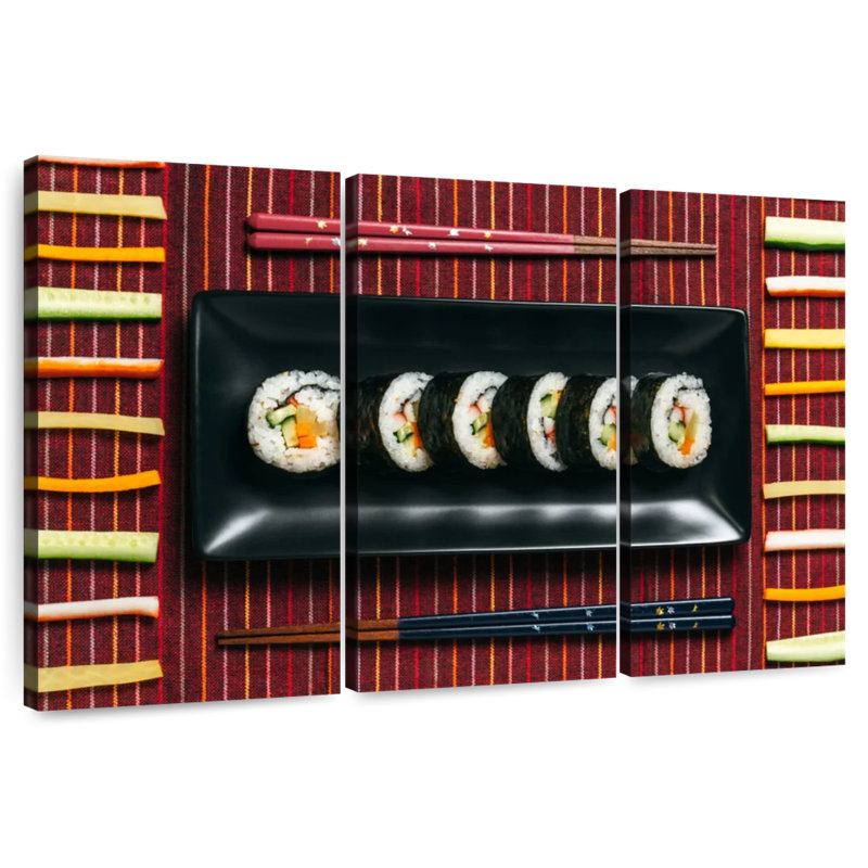 Rouleaux de sushi, H 24 po x l 38 po