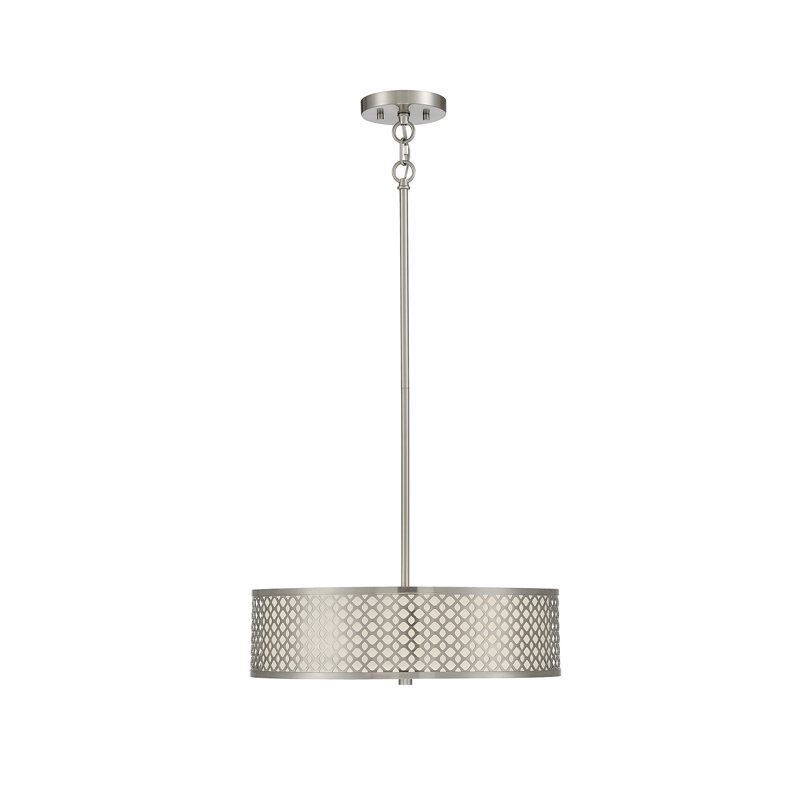 Meridian 3-Light Millom in Brushed Nickel, Brushed Nickel