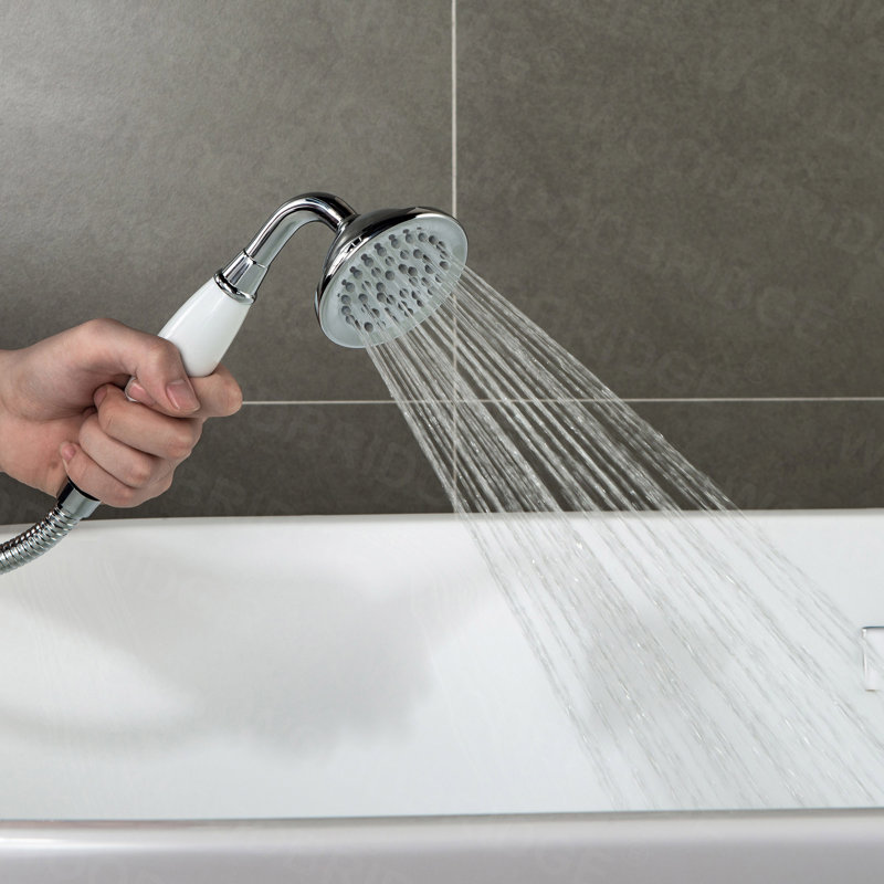 Robinet de baignoire autoportant monocommande à fixation au sol, Chrome poli