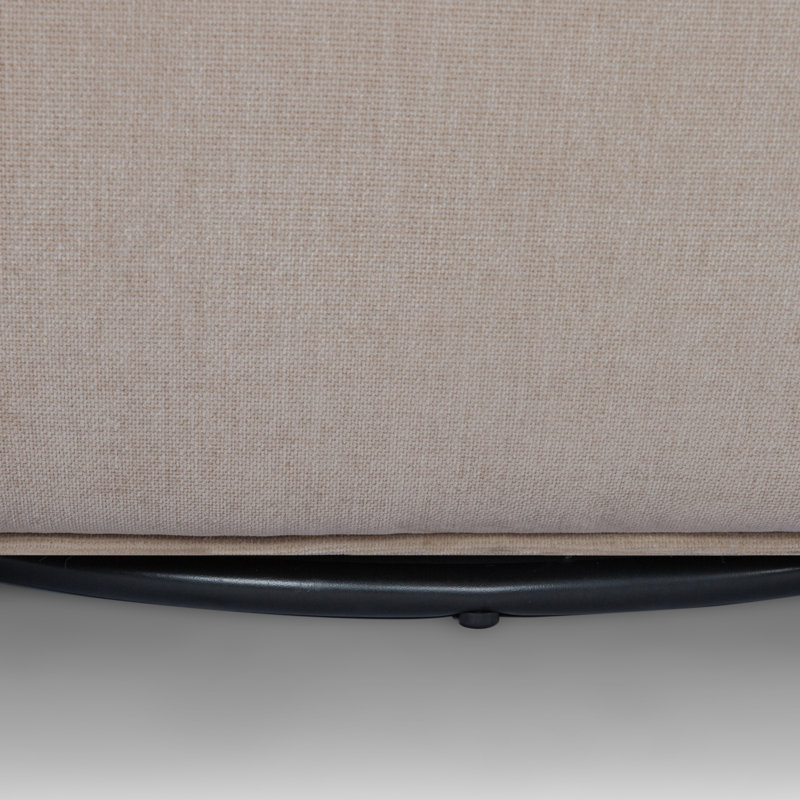 Fauteuil pivotant Soria, Chenille nid d'abeille taupe