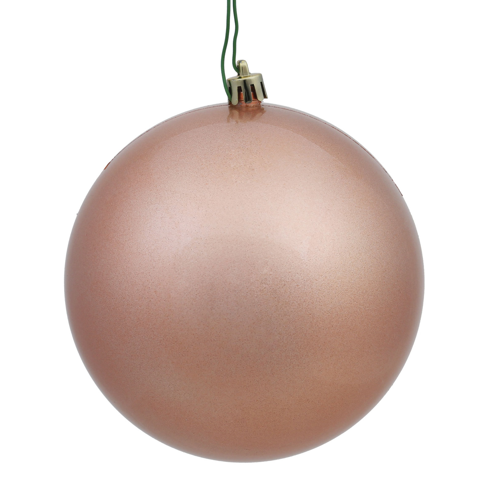 Holiday Décor Ball Ornament, 3" H x 3" W x 3" D, Candy Rose Gold