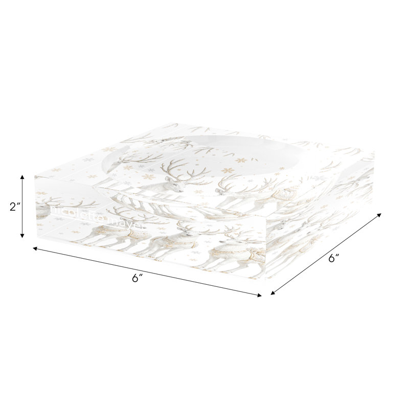 Acrylic Decorative Tray, 6"W x 6"D