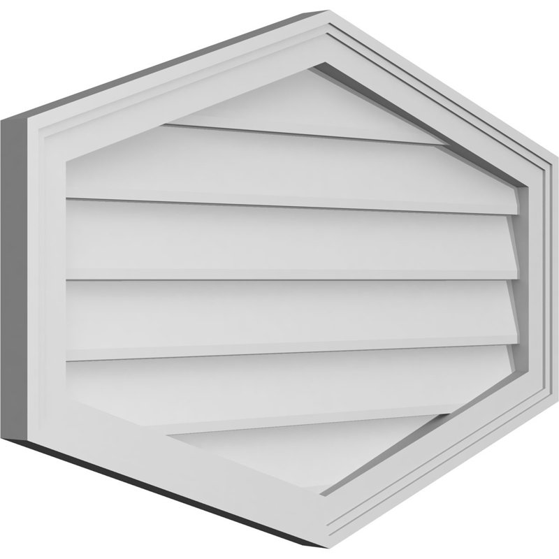 Ventilé vertical à pignon vertical 4/12 po, H 22 po x l 32 po x P 1,5 po