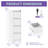 4-Drawer Metal Vertical File Cabinet with Lock, White Powder-Coated Steel Office Storage-145930680