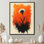 Fleur sauvage inferno et fleur de pissenlit II - décoration murale pissenlit