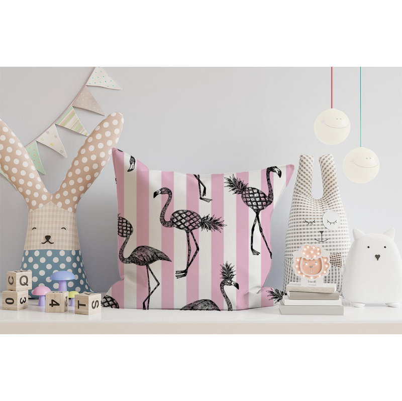 Gatwick PINEAPPLE FLAMINGO Square Throw Cushion