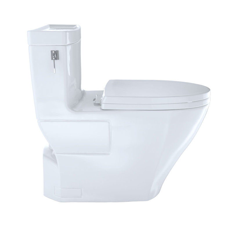 Aimes® Universal Height Skirted 1.28 GPF Elongated One-Piece Toilet with CeFiONtect
