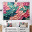 Fleurs roses et vertes en mouvement - Art animalier-296230410-296230415