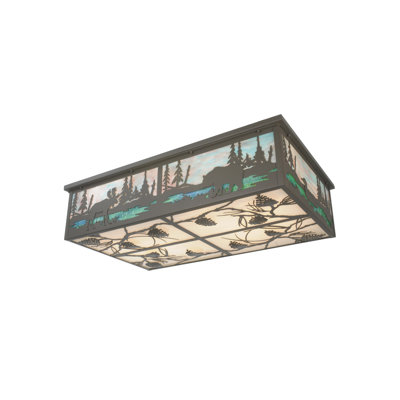 Rustic Lodge 8 - Light Flush Mount