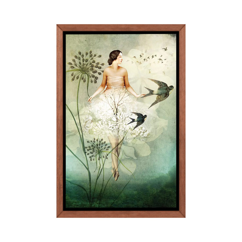«Flyby» par Catrin Welz-Stein, reproduction, H 40 po x l 26 po x P 1,5 po, Toile avec cadre en bois classique