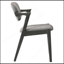 Chaise de salle à manger brune et grise (ensemble de 2)