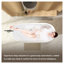 Baignoire autoportante ovale 67 po, baignoire en acrylique blanc brillant avec bonde réversible