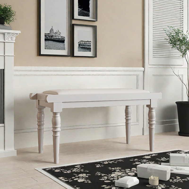 Banc à chaussures 30,7 po, Blanc
