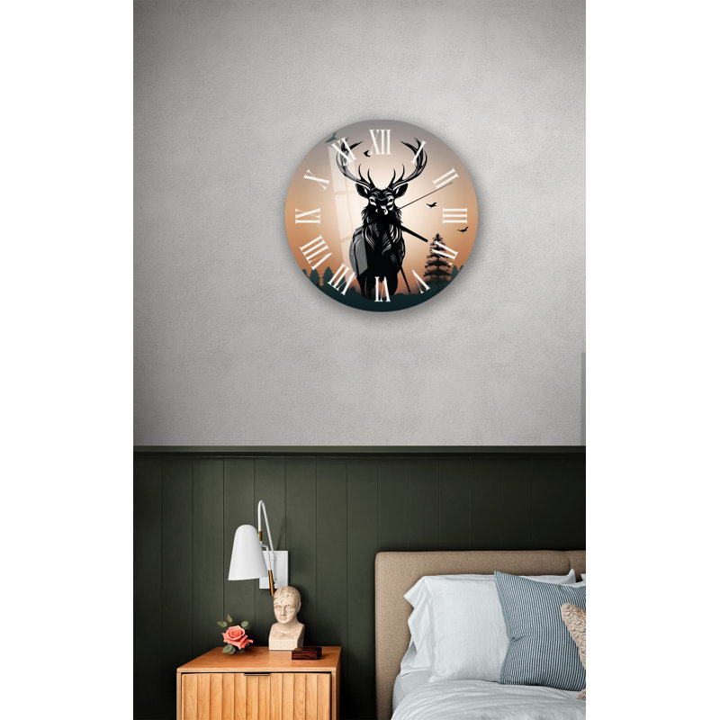 Horloge murale moderne en verre trempé, Blanc