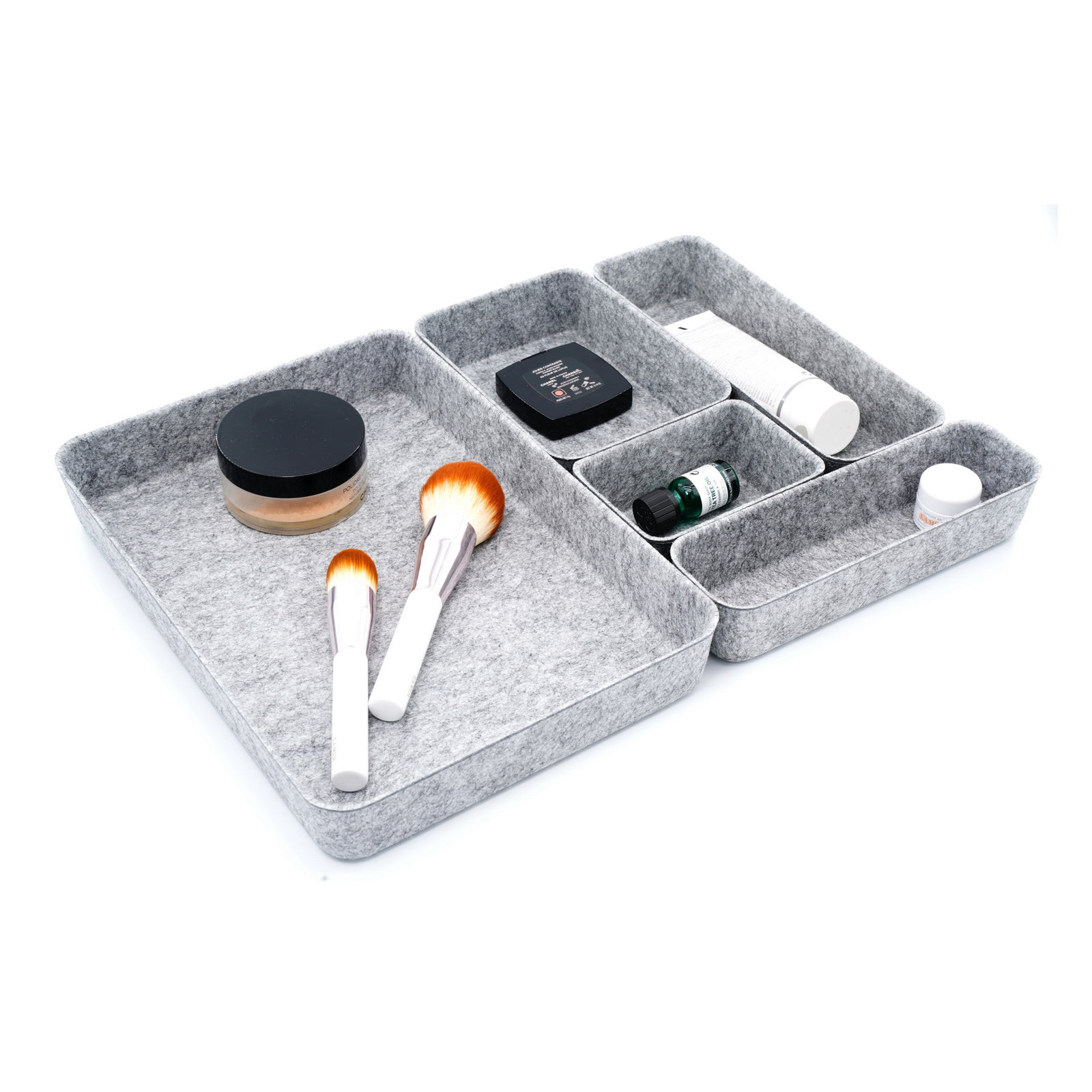 2.2'' H x 13.6'' W x 9.6'' D Office Drawer Organizer, Gray