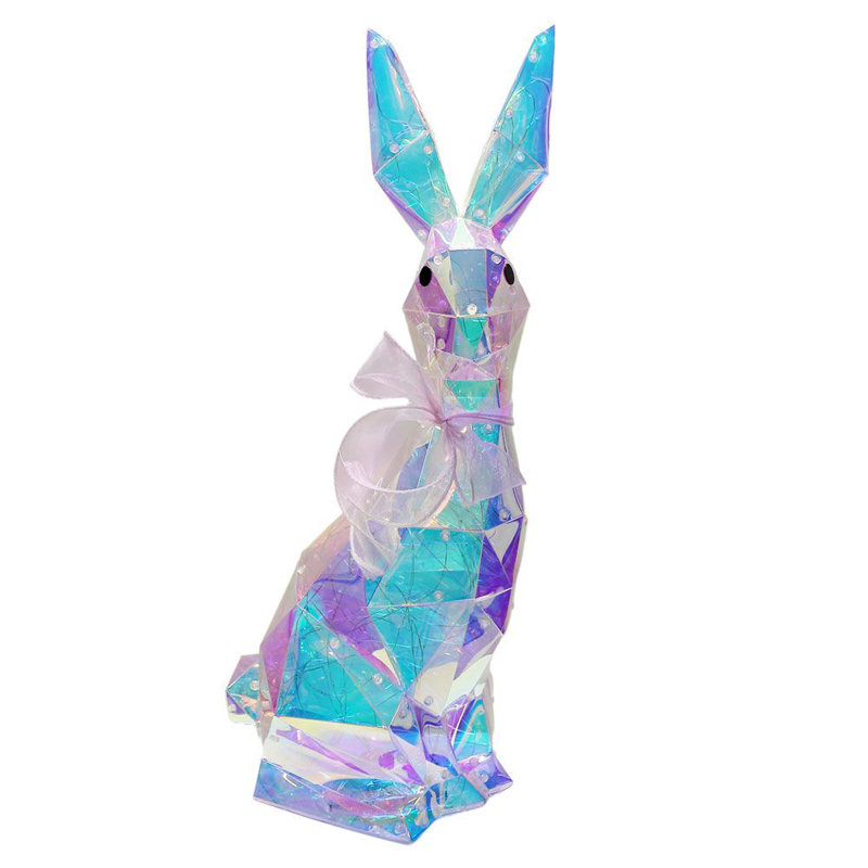 Lapin de Pâques prismatique irisé 20 po - Benjamin