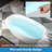59" L Stone Resin Freestanding Soaking Tub, Modern Oval Solid Surface Bathtub with Integrated Slotted Overflow & Drain, Matte White-113062424