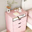 Coiffeuse 3 en 1 avec miroir rabattable et lumières, bureau de maquillage compact avec tabouret caché et tiroirs de rangement, rose-603824408