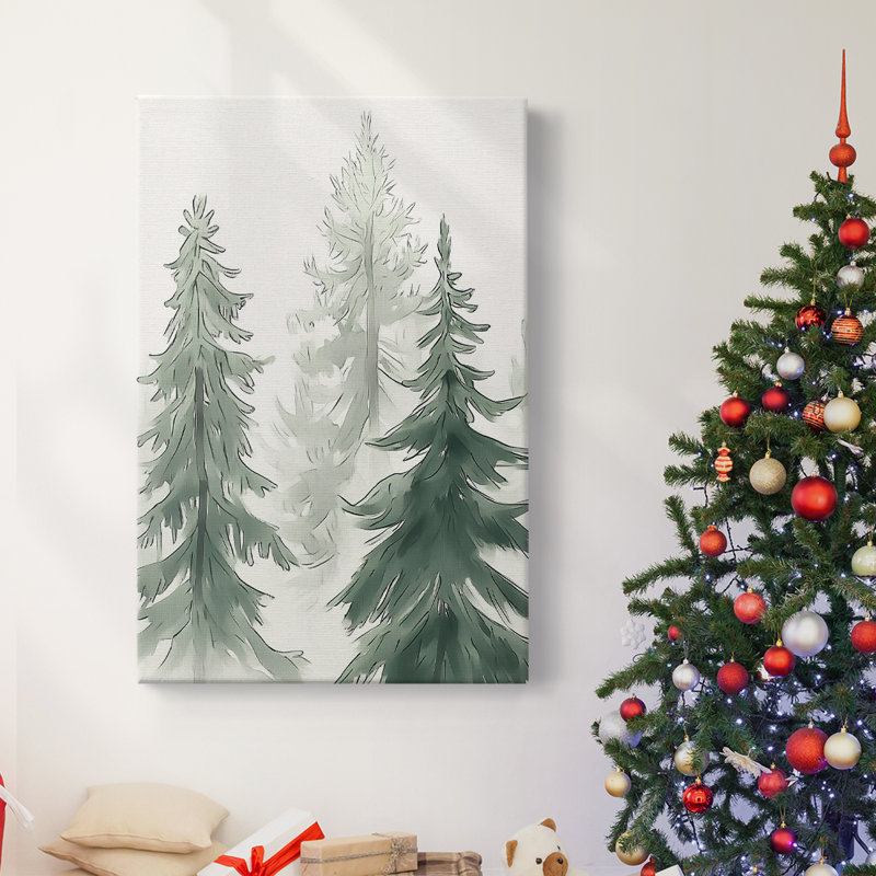 Art des Fêtes de Noël - Toile tendue avec châssis XC III, H 18 po x l 12 po