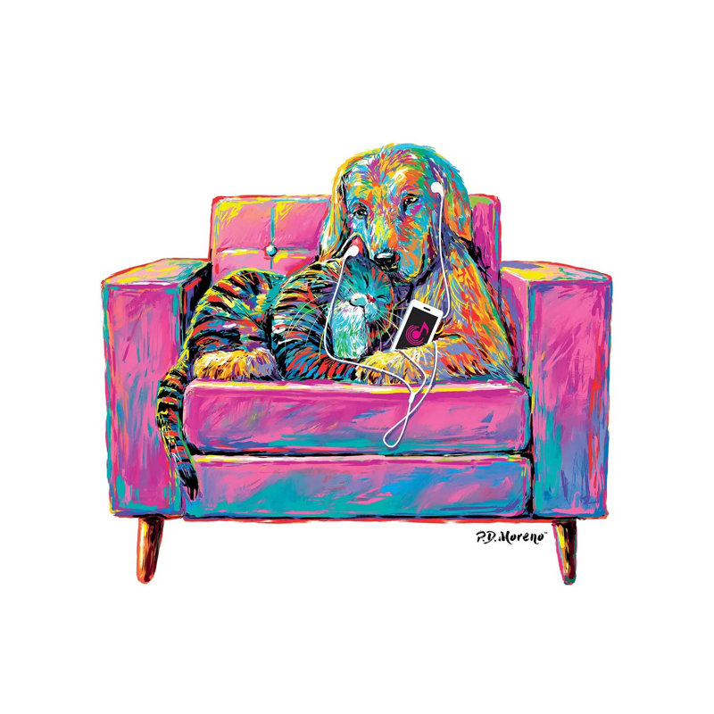 Couple Chair by P.D. Moreno - Wrapped Canvas Print, 45.72 cm H x 45.72 cm W x 1.91 cm D